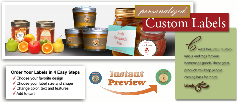 custom canning labels and personalized food labels to suit all of your needs