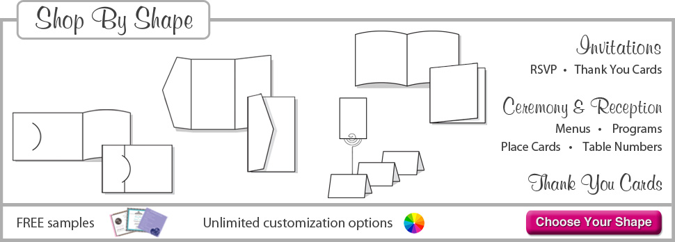 wedding papers shapes