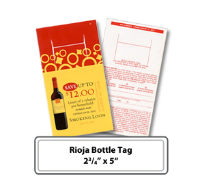 personalized Rioja Bottle Tags printing service