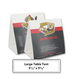 Large Customizable Photo Table Tents
